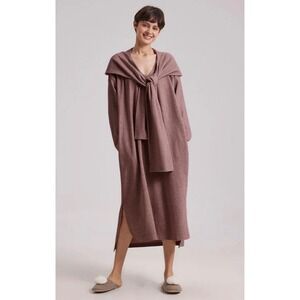 NAP Loungewear Oversized Hoodie Dress Scarf Tie Womens Large Sleep Cozy Heavy